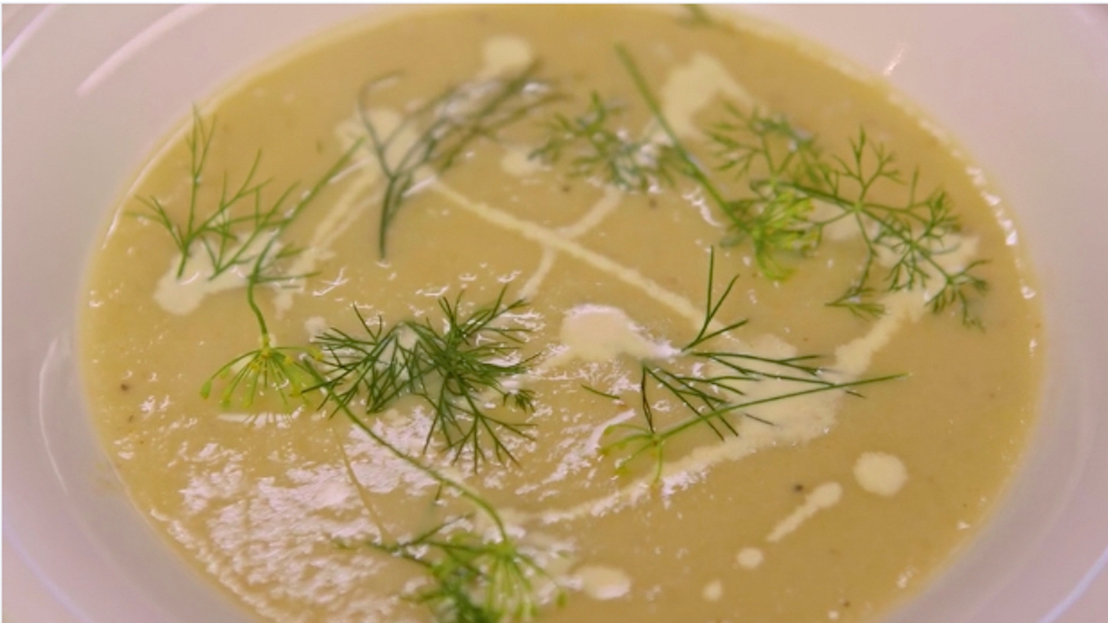Rory's celery soup with cashel blue cheese