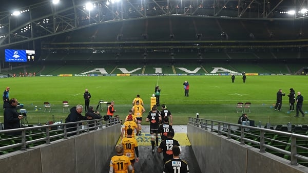 Ulster's game against La Rochelle was played behind closed doors at the Aviva Stadium