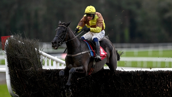 Galopin Des Champs, with Paul Townend up, clears the last on their way to winning the John Durkan Memorial Punchestown Steeplechase