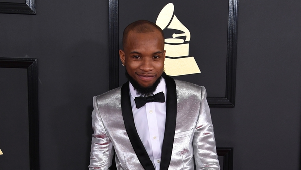 Tory Lanez, real name Daystar Peterson, pictured at the 2017 Grammy awards (file image)