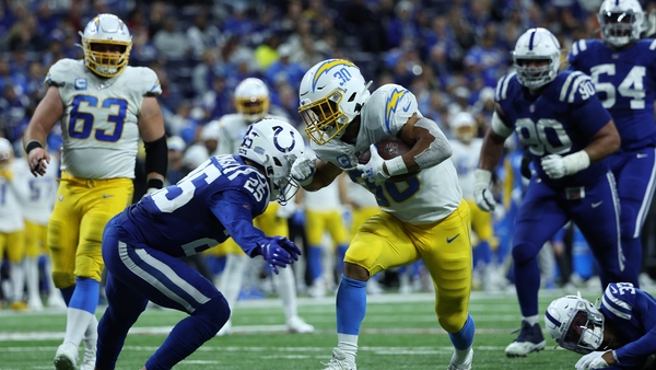 Austin Ekeler helped himself to two touchdowns