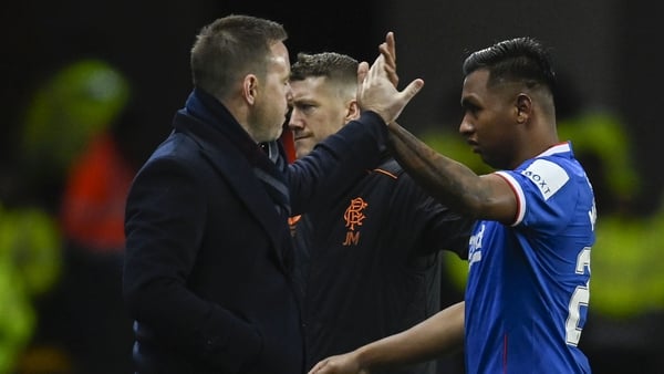 Michael Beale was forced to take Alfredo Morelos off in the second half