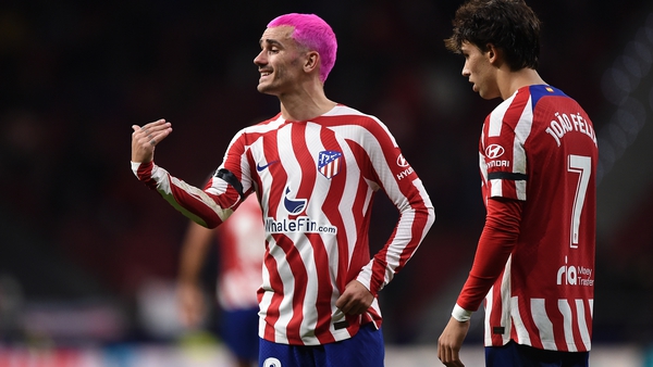 Antoine Griezmann (L) and Joao Felix combined for Atletico Madrid's opener