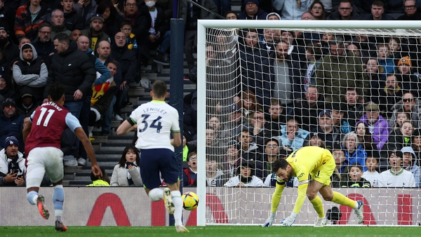 Hugo Lloris spilled a shot which led to the first Aston Villa goal