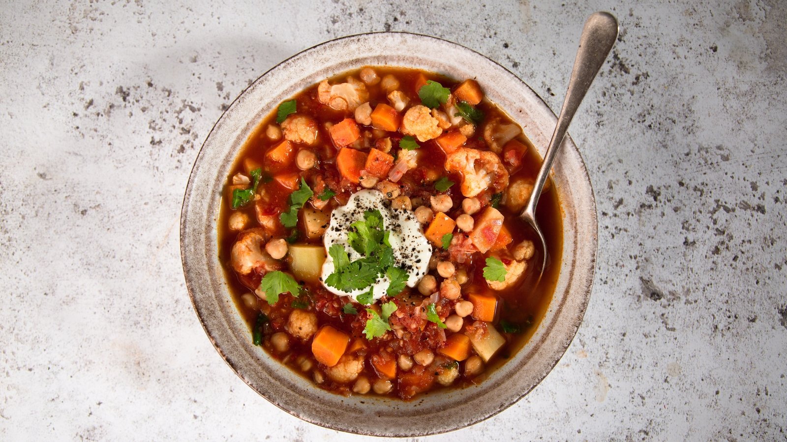 Moroccan chickpea & vegetable stew