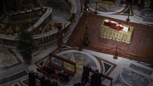 Body of Pope Emeritus Benedict lies in state at St Peter's Basilica