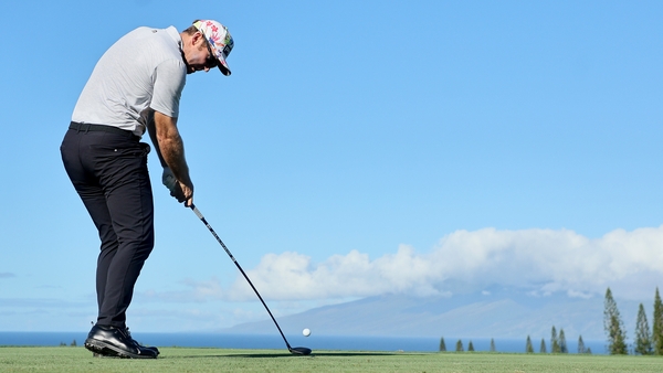 Seamus Power on the first tee
