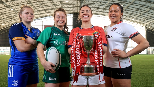Leinster's Dannah O'Brien, Connacht's Meabh Deely, Munster's Maeve Óg O'Leary and Ulster's Mya Alcorn pictured ahead of the Interprovincial Series