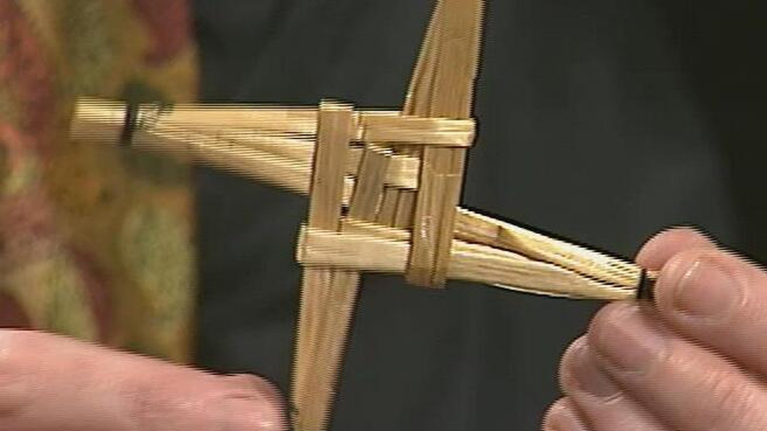 folklore.ie - St. Brigid's Crosses with Straw Bows, Co.