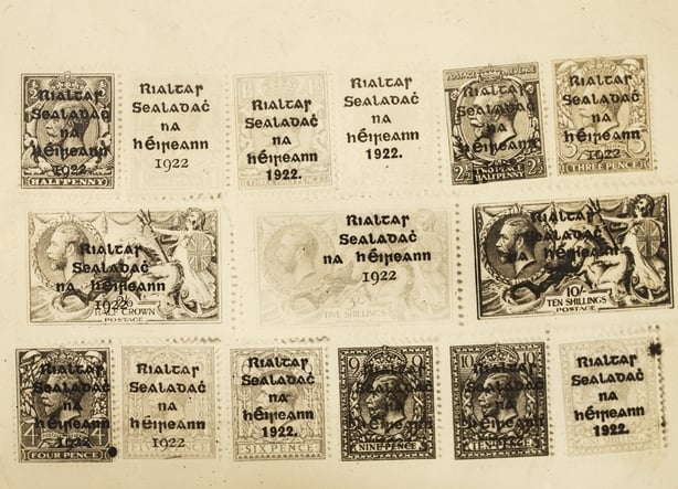 Shots from WD Hogan of stamps Photo: National Library of Ireland, HOG226