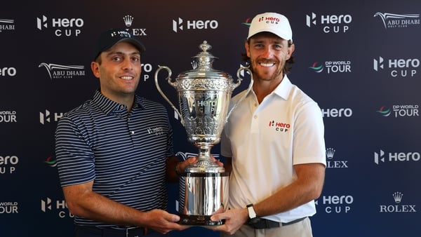 Francesco Molinari and Tommy Fleetwood with the Hero Cup