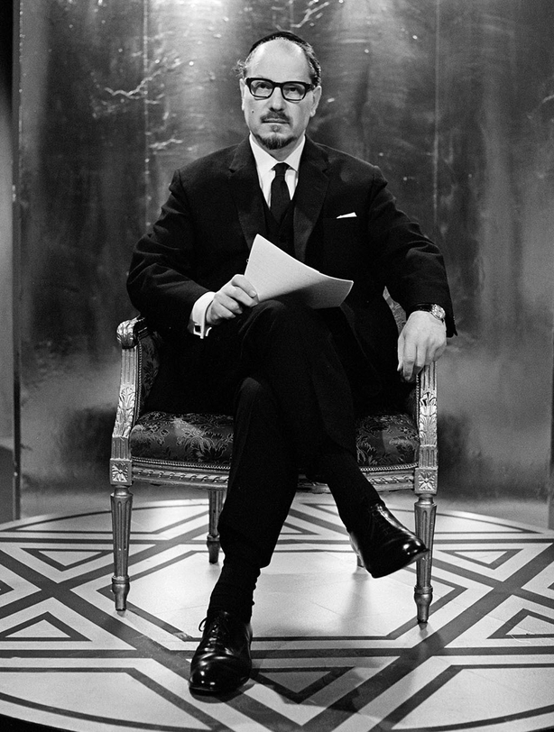 Dr Isaac Cohen, Chief Rabbi of Ireland in RTÉ studios (1967) 