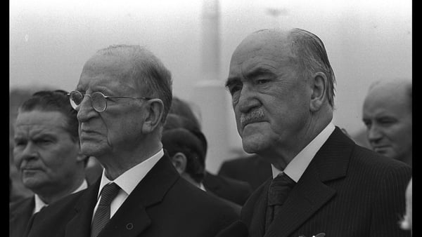 Eamon de Valera and Frank Aiken in 1973. Photo © RTÉ Photographic Archive