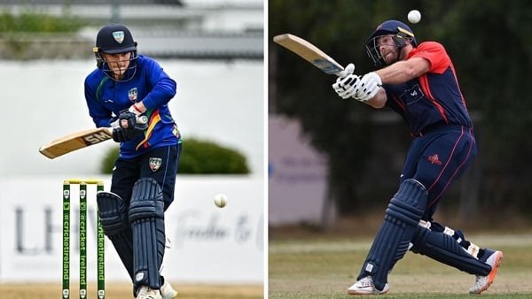 Stephen Doheny, left, and former Ulster rugby player Ross Adair will make their respective international debuts in the T20 clash with Zimbabwe tomorrow