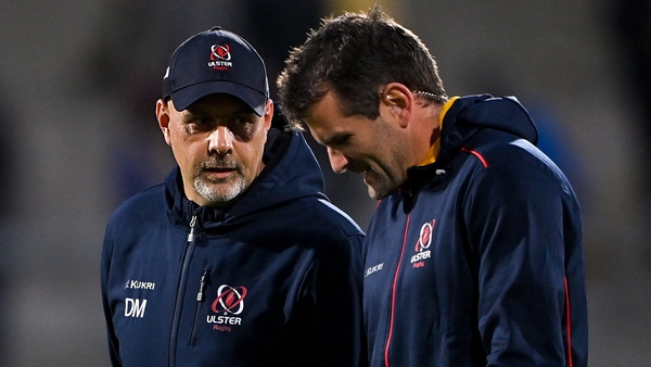 Ulster head coach Dan McFarland (L) and his former defence coach Jared Payne (R)