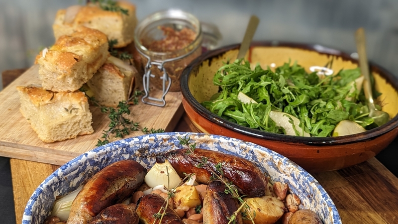 Eunice Power's baked sausages with apples: Today