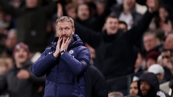 Graham Potter watches on as Chelsea slumped to their seventh league defeat in 18 outings