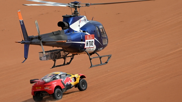 Sebastien Loeb and Belgian co-driver Fabian Lurquin steers his Brx during during Stage 12