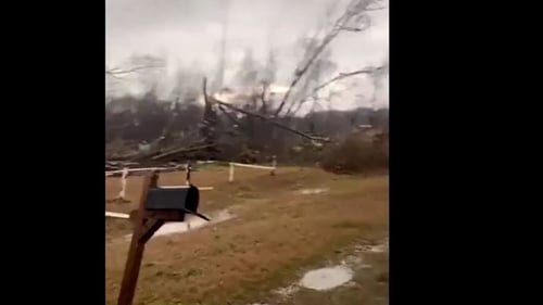 Tornado damage in Greensboro, Alabama