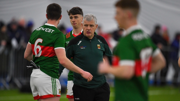 McStay on the pitch with his players before the Connacht FBD League semi-final win against Galway