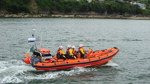 The Crosshaven lifeboat was beached and took the man on board on a stretcher, along with two of the paramedics to allow for continuation of care
(Photo: Jon Mathers/RNLI)