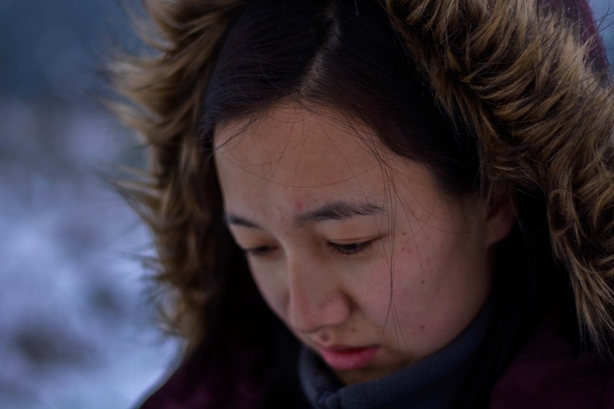 Woman down in the cold