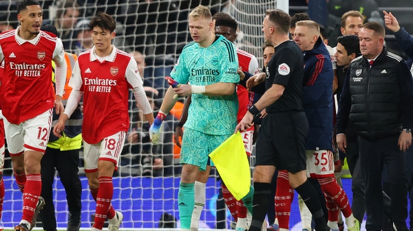 Ramsdale, 24, was kicked in the back shortly after the Gunners beat Tottenham 2-0 in a Premier League match on 15 January