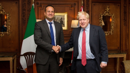 Boris Johnson and Leo Varadkar pictured at in Liverpool in 2019