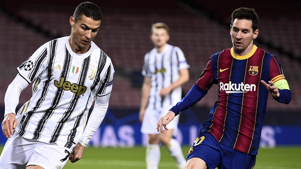 Cristiano Ronaldo (L) and Lionel Messi last shared a pitch in December 2020