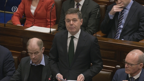 Paschal Donohoe will speak for ten minutes on Tuesday and each opposition group will have six minutes for a Q&A