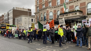 Hundreds gather to protest in Finglas