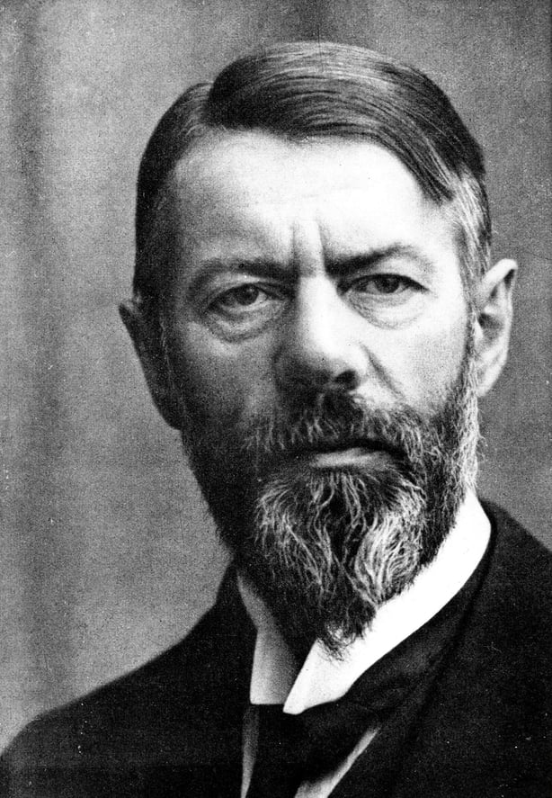 Black and white photo of sociologist Max Weber