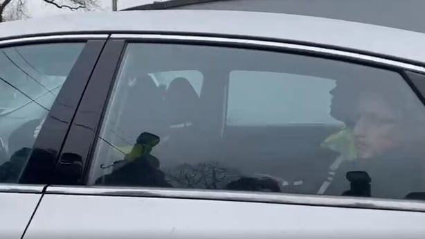 Enoch Burke driven to garda station in an unmarked garda car
