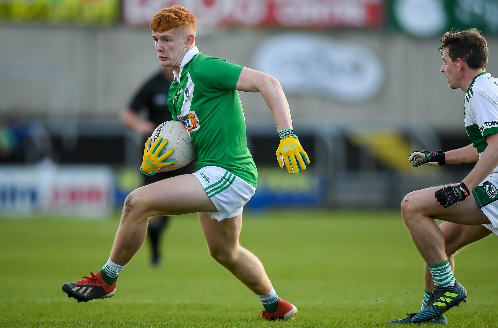 Image - Ross Bolger in action for Killeshin against Portlaoise during the Laois County Senior Club Football Championship Final in 2019