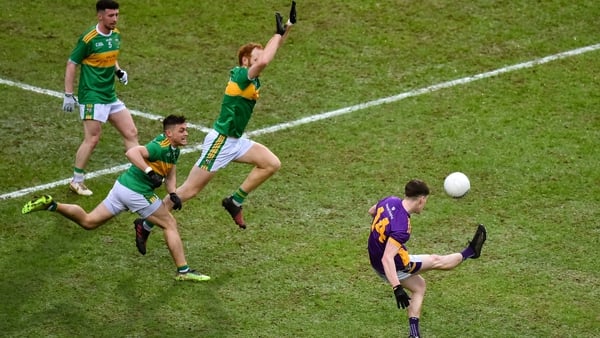 Dara Mullin attempts a shot during last Sunday's All-Ireland club final against Glen