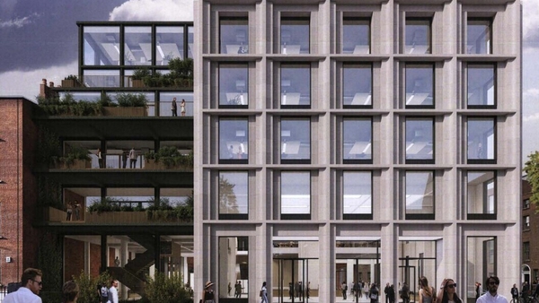 An artist's impression of Kennedy Wilson's new office campus on St Stephen's Green