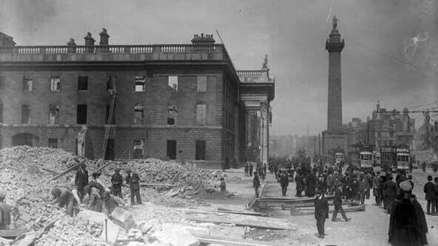 The shell of the GPO in the aftermath of the 1916 Easter Rising (Photo: National Library of Ireland, Ke 121)