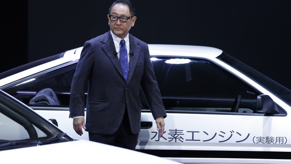 Akio Toyoda, the outgoing president of Toyota