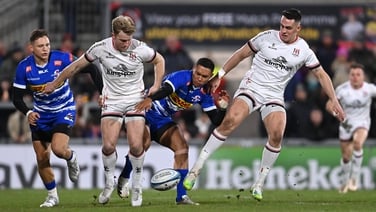 Eddie O'Sullivan reacts to Ulster's win over Stormers