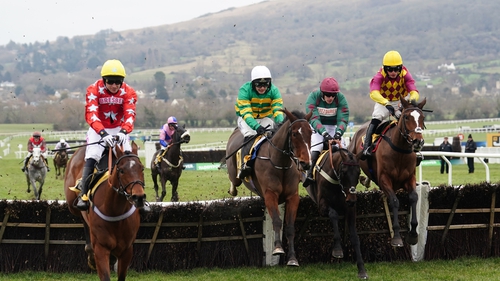 Comfort Zone and Jonjo O'Neill Jr (centre) jump the last en route to victory
