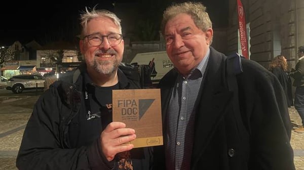 North Circular director Luke McManus with FIPADOC Jury Chairman Jean-François Heisser