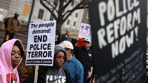 Protesters in Memphis demonstrating over the death of Tyre Nichols