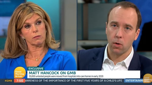 During Tuesday's episode of Good Morning Britain, Kate Garraway questioned Matt Hancock on his decision to join I'm a Celebrity... Get Me out of Here!