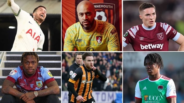 Clockwise from top left: Matt Doherty, Darren Randolph, Conor Coventry, Franco Umeh, Aaron Connolly and Michael Obafemi