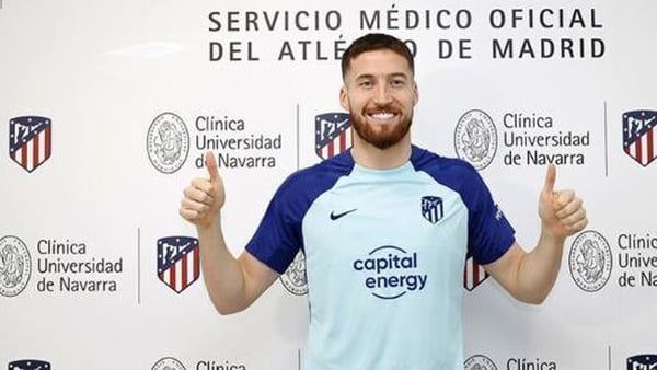 Matt Doherty was unveiled by Atletico Madrid today