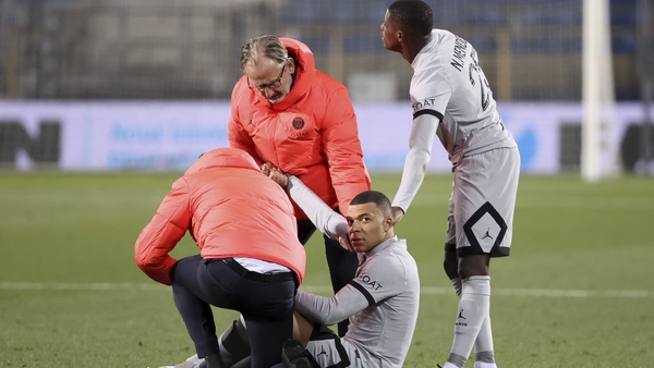Kylian Mbappe was forced to come off after 21 minutes against Montpellier