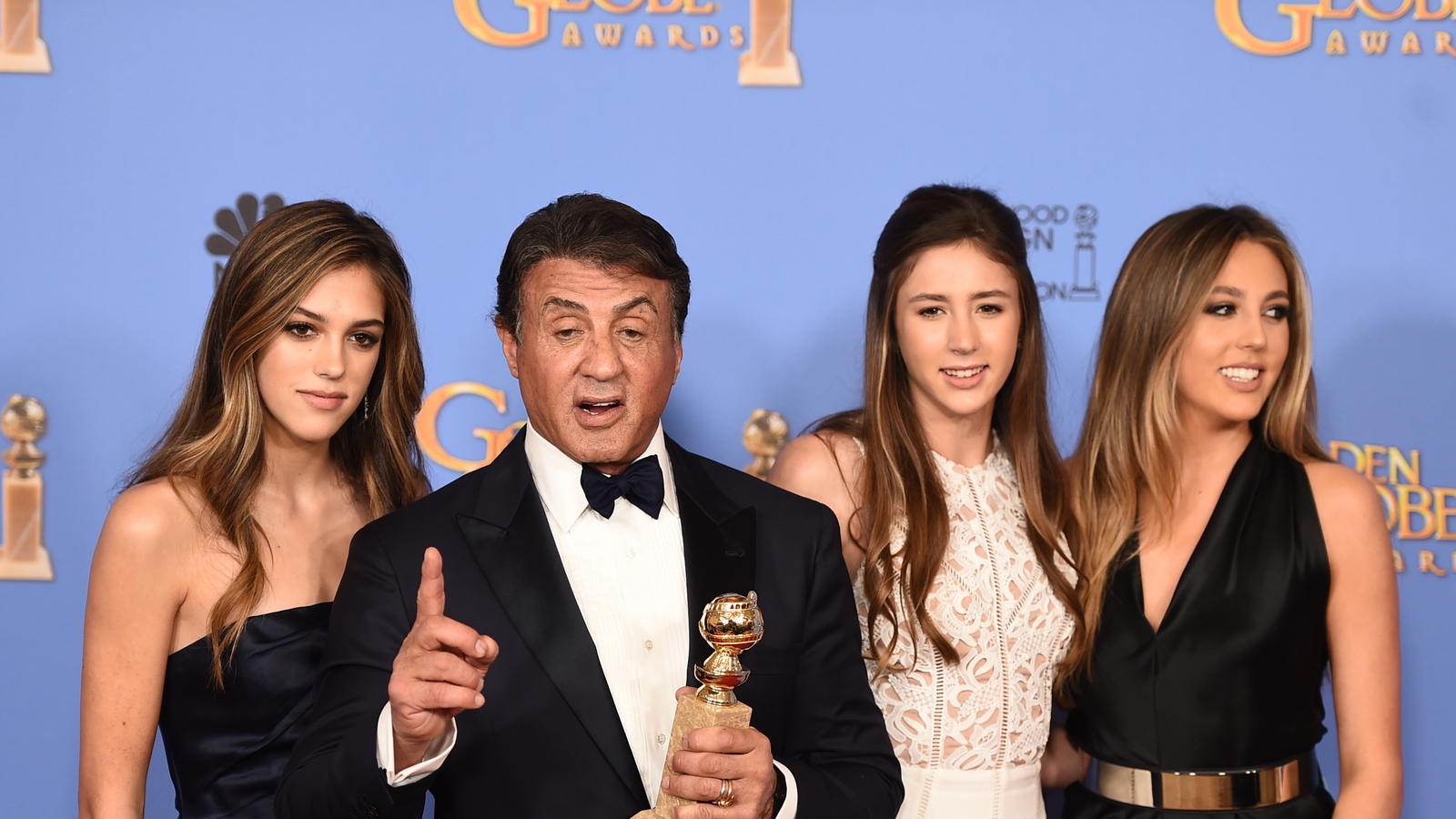 Sylvester Stallone's Daughters Sophia, Sistine, and Scarlet Discuss their  Role as Miss Golden Globe