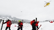Rescuers in action near Fieberbrunn in Tyrol, Austria