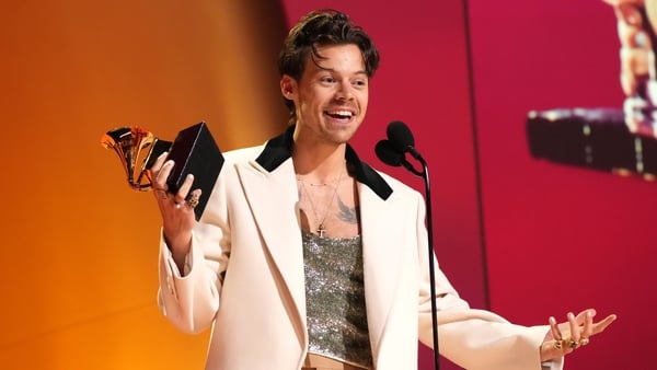 Harry Styles accepts the Grammy for Album of the Year