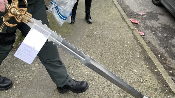 Six ornamental swords were recovered during the searches